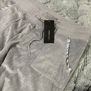 BCBG New With Tag Silver Velour Joggers